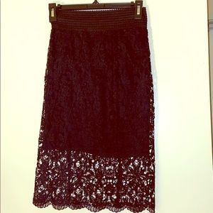 Black Lace overlay skirt